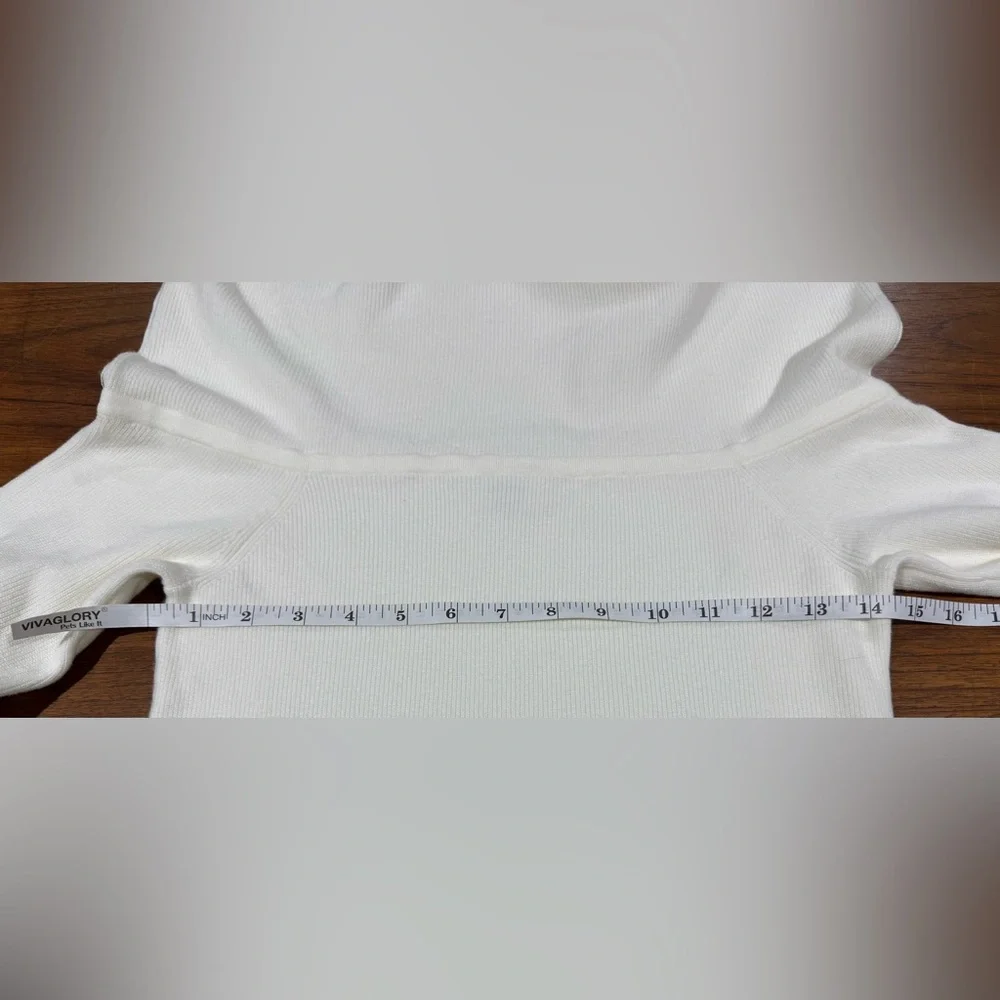 Aritzia Wilfred Nola Sweater in Light Birch Size L Wonder Yarn Slim‎ Fit Winter - Picture 9 of 11